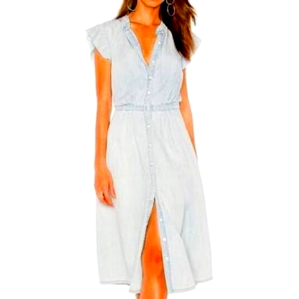 Joie Light Blue Button-Down Dress
